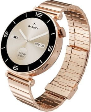 Garett Pametni sat ROSE Gold Solid Steel