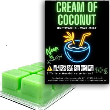 slomart Neon mirisni voskovi za aroma lampu, 6 kockica mirisnog voska sojinog voska Neon kocke za mirise u prostoru, voskene mirise Indoor Jesen Melts za aromatičnu lampu Cream of Coconut