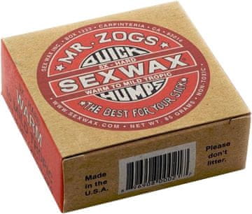 slomart Sex Wax Surf Wax Quick Humps crveni tvrdi vosak za surfanje