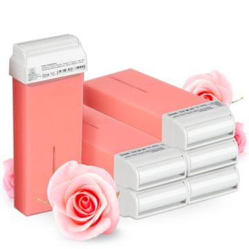 slomart Kosmetex Rosa Vosak za depilaciju, Roll On, Topli vosak, 6x 100ml