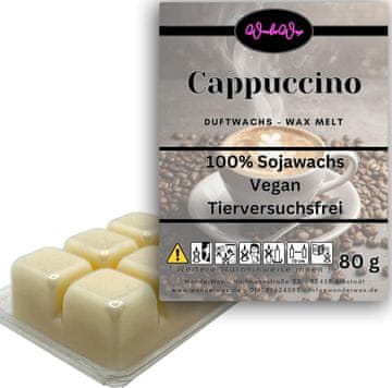 slomart Duftwachs voski za dišeću svjetiljku, 6 kockica voska za mirise sojinog voska za osvježenje prostora, mirisno ulje za zimu u zatvorenim prostorima za aromatičnu svjetiljku Cappuccino