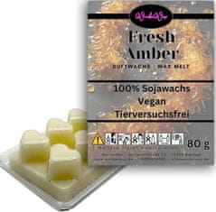 slomart Duftwachs voski za mirisnu lampu, 6 srca mirisnog voska sojinog voska kocke za mirise u prostoru, voskove mirise zimske unutarnje topljenje za aromatičnu lampu Fresh Amber