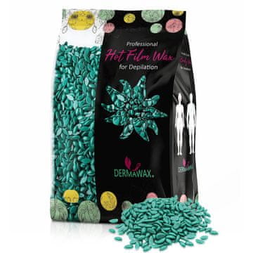 slomart Dermawax Azulen profesionalni vrući vosak u zrncima 1 kg – za lice, bikini, pazuhe i tijelo, Made in Italy