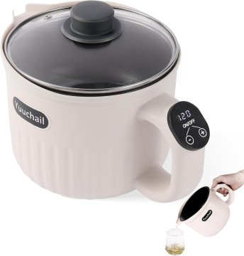 slomart Yuuchail Topilnik za vosak na dodir, 1,5 l električni topilnik voska za izradu svijeća s digitalnom kontrolom temperature, premazom protiv prianjanja i izljevom za izradu sapuna.