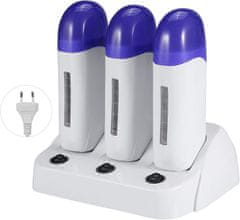 slomart FILFEEL Uklanjanje dlačica voskom, električni grijač voska, stroj za grijanje voska, grijač za uklanjanje dlačica s patronama voska, grijač, stroj za uklanjanje dlačica voskom (tri sjedala)