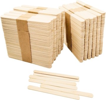 slomart 600 drvenih štapića, drveni štapići za sladoled 114x10x2 mm, drvene lopatice za DIY obrt, stvaranje, izradu sladoleda, prirodno drvo sa zaobljenim rubovima
