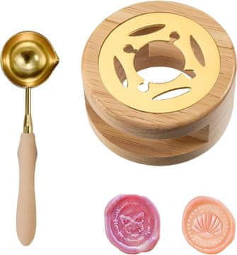 slomart 2 grijača za vosak za pečate, set za topljenje, alat za vosak za pečate, peć za topljenje voska za pečate, setovi za grijanje voska, za zatvaranje omotnica, pozivnice za vjenčanje