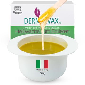 slomart Dermawax 300 g prirodni vosak od meda za depilaciju u mikrovalnoj pećnici. Upotreba bez traka, za uklanjanje dlačica.