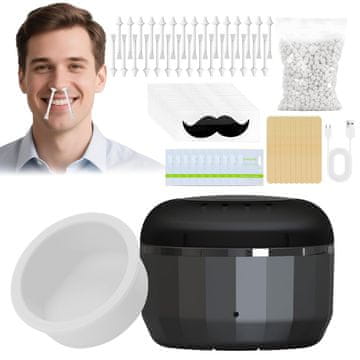 slomart Muški komplet za voskanje nosa i ušiju USB – mini grijač, 100 g voska, 30 štapića, 20 šablona, 10 aplikatora, putni set