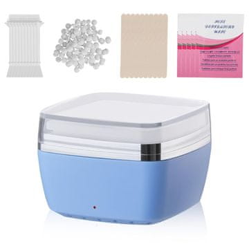 slomart Komplet za depilaciju voskom, grijač za vosak za muškarce i žene sa 100 g voska, uklanjanje dlačica s lica i tijela (plava)