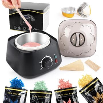 slomart LWMTT Set za depilaciju voskom. Uklanjanje dlačica s grijačem voska, voskovim kuglicama, lopaticama. Depilacija kod kuće.