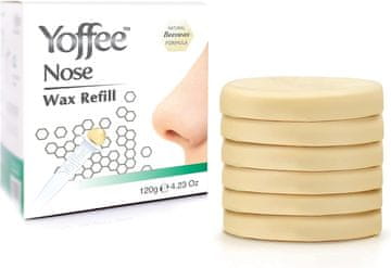 slomart Original Yoffee Nose Wax - Nadomjestak 6x20 g (120 g) | Vosak za uklanjanje dlačica iz nosa, organski pčelinji vosak s aloe, Made in Spain