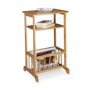 Northix Bočni stolić sa stalkom za časopise, bambus, ekološki prihvatljiv