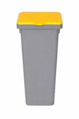 Plafor Kanta za smeće pla siva 53l žuti poklopac