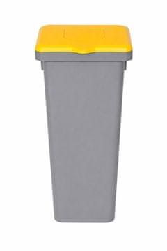 Plafor Kanta za smeće pla siva 53l žuti poklopac