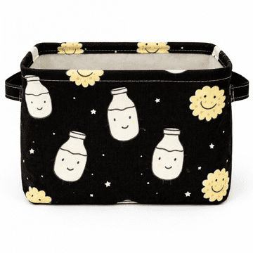 LIVEFY koš za igračke / organizator Milk & Sun, crni