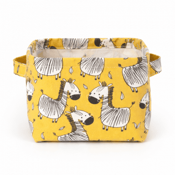 LIVEFY koš za igračke / organizator Zebra, žuti