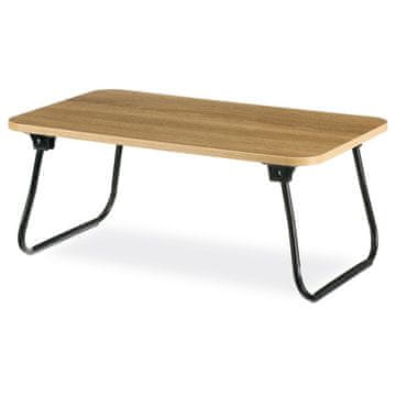 Autronic Stol za laptop Folding laptop table, oak decor, black metal (GD-022 OAK)