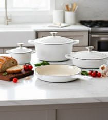 CS Solingen Set posuđa CS-094805 litinová Xanten 7 ks white