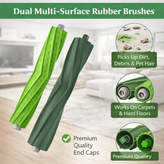 HOME & MARKER® Komplet zamjenskih dijelova za Roomba E i I seriju – filteri, bočne i valjkaste četke | IFRESH