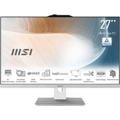 MSI All-in-one Modern AM272P 1M Core 5 / 16GB / 512GB SSD / 27" FHD / Windows 11 Home (bijeli)