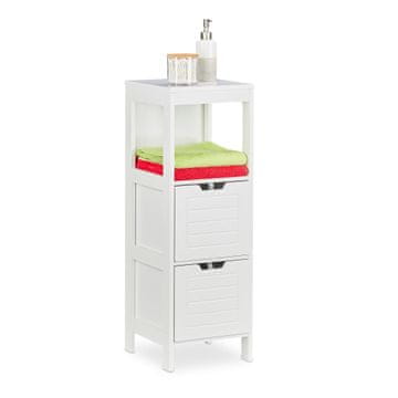 Northix Kupaonski ormarić s 2 ladice MDF mat bijeli midi dizajn