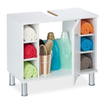 Northix WC stalak s držačem papira i četkom bambus crni samostojeći