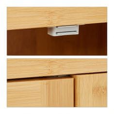 Northix Kupaonski ormarić bambus s vratima s letvicama otporan na vlagu