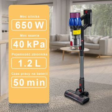 PUX 728 650W N bežični vertikalni usisavač