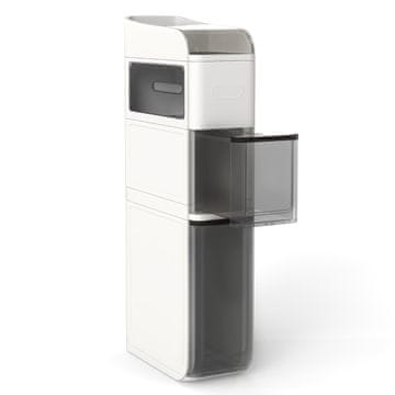 Northix Tanki kupaonski ormarić 43x18x88 cm bijeli s 2 ladice i kutijom za maramice