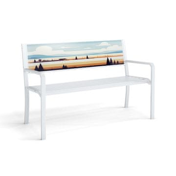 Northix Metalna vrtna klupa za 2 osobe otporna na vremenske uvjete nosivost 300 kg