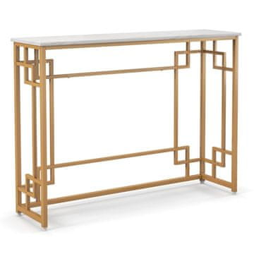 Northix Konzolni stolić s mramornom pločom i metalnim okvirom 110 cm