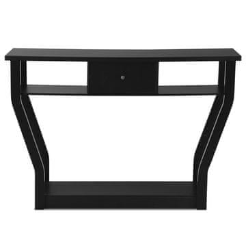 Northix Konzolni stolić s ladicom i policama 120x30x81 cm MDF