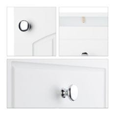 Northix Drveni kupaonski ormarić s ladicom i 2 police bijeli kompaktnog dizajna