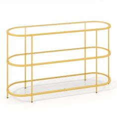 Northix TV stalak 3 razine za TV do 65 inča zlatni 140x41x82 cm