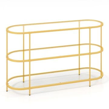 Northix TV stalak 3 razine za TV do 65 inča zlatni 140x41x82 cm