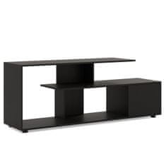 Northix TV stalak s policama i ormarićem za TV do 55 inča crni