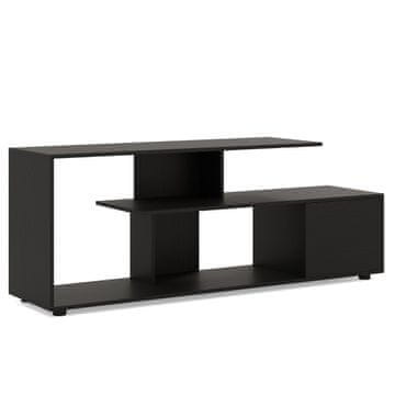 Northix TV stalak s policama i ormarićem za TV do 55 inča crni