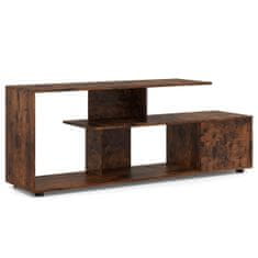 Northix TV stalak s policama i ormarićem do 55" smeđi 152x38x58,5 cm