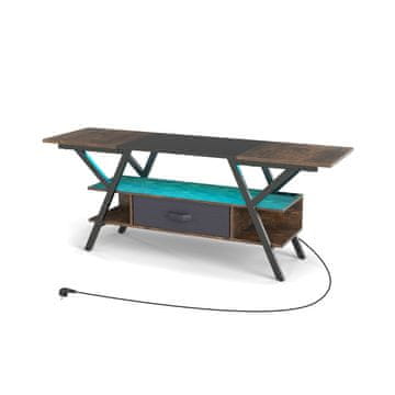 Northix TV stalak 65" s LED svjetlima i pohranom 140x40x54 cm