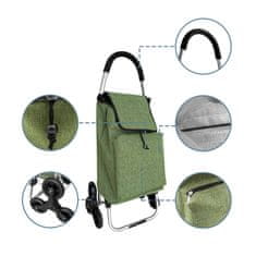 Northix Kolica za kupovinu, penjač za stepenice, 45L, izolirana torba
