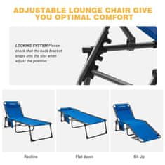 KingCamp Sklopiva ležaljka Berlin, plava