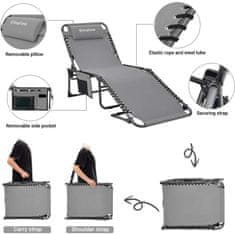 KingCamp  Sklopiva ležaljka Berlin, siva