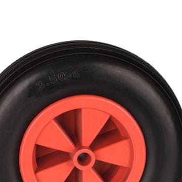 Northix Set 2 kotača za kolica 3.50-6 crna/crvena puna guma
