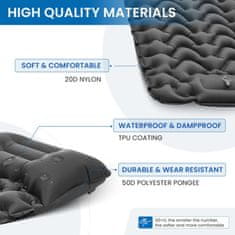 KingCamp DELUXE 10 zračni madrac za jednu osobu, sivi