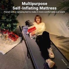 KingCamp Classic Light samonapuhavajuća podloga za spavanje s jastukom – L, tamno siva