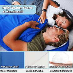 KingCamp Vreća za spavanje Oasis 250, plava, desni zatvarač