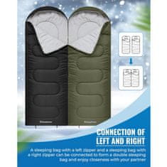 KingCamp Vreća za spavanje Oasis 250, Olive, lijevi zatvarač