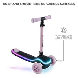 Svijetleća platforma i RGB kotači romobila RAKET