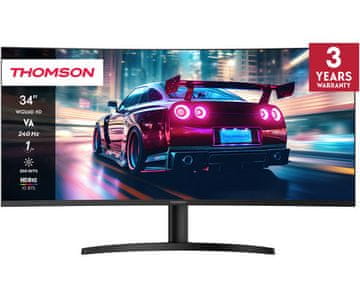 Thomson M34QG7Y14C zakrivljeni gaming monitor, WQHD, 86cm (34), 240 Hz